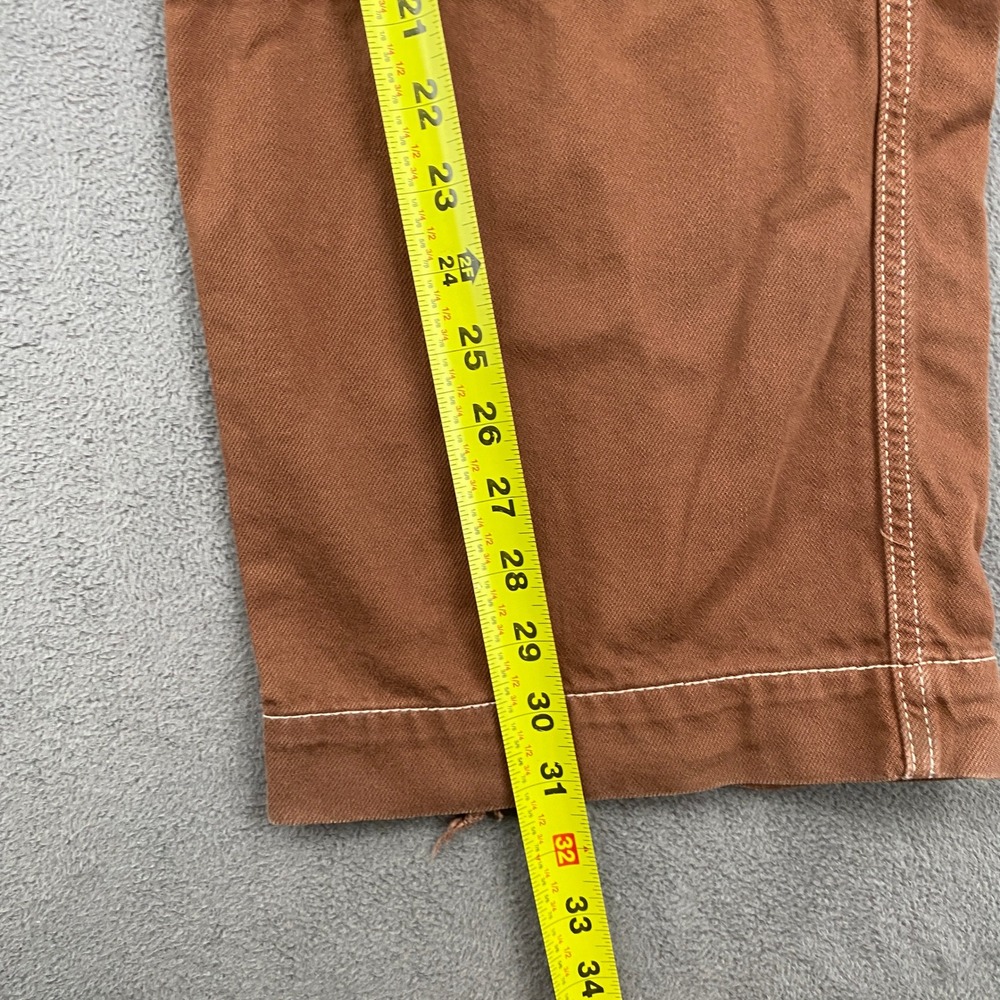 Wild Fable Brown Mid-Rise Baggy Cargo Pants Contrast Stitch Size 00/R - Picture 5 of 13